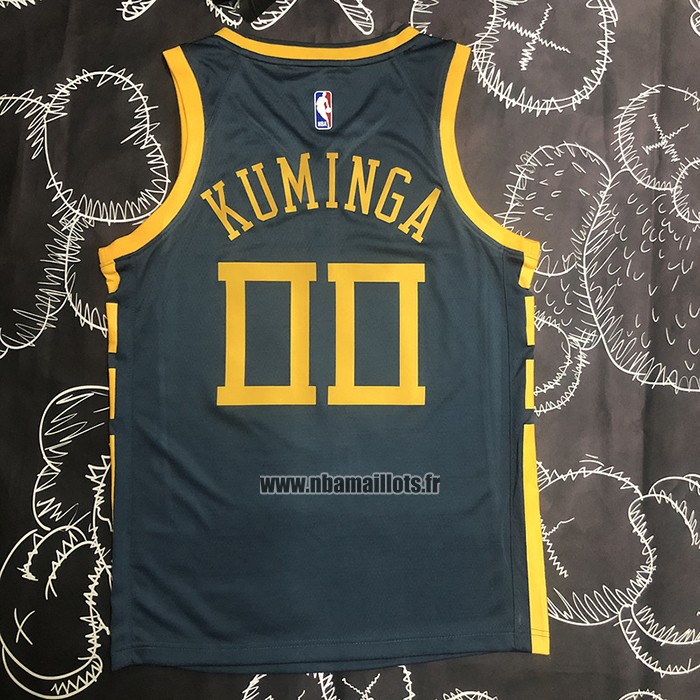 Maillot Golden State Warriors Jonathan Kuminga NO 00 Ville 2018-19 Bleu